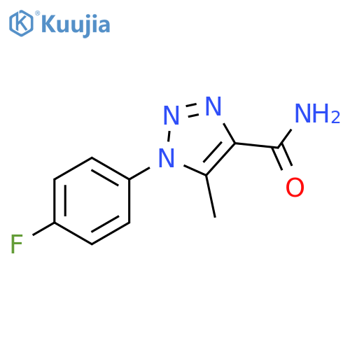 1-(4-fluorophenyl)-5-methyl-1H-1,2,3-triazole-4-carboxamide structure