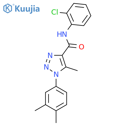N-(2-chlorophenyl)-1-(3,4-dimethylphenyl)-5-methyl-1H-1,2,3-triazole-4-carboxamide structure