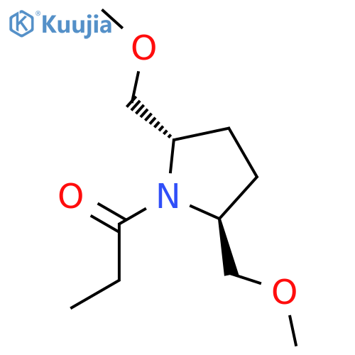 PYRROLIDINE, 2,5-BIS(METHOXYMETHYL)-1-(1-OXOPROPYL)-, (2S-TRANS)- structure