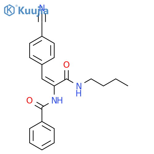 Benzamide, N-[1-[(butylamino)carbonyl]-2-(4-cyanophenyl)ethenyl]- structure