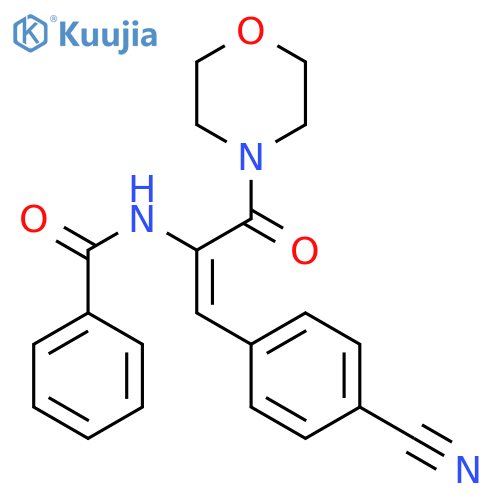 Benzamide, N-[2-(4-cyanophenyl)-1-(4-morpholinylcarbonyl)ethenyl]- structure