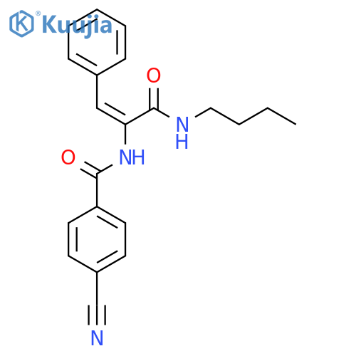 Benzamide, N-[1-[(butylamino)carbonyl]-2-phenylethenyl]-4-cyano- structure