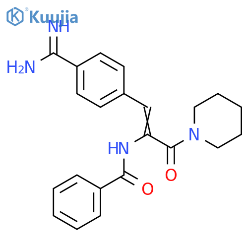 Benzamide, N-[2-[4-(aminoiminomethyl)phenyl]-1-(1-piperidinylcarbonyl)ethenyl]- structure