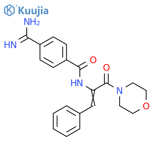 Benzamide,4-(aminoiminomethyl)-N-[1-(4-morpholinylcarbonyl)-2-phenylethenyl]- structure