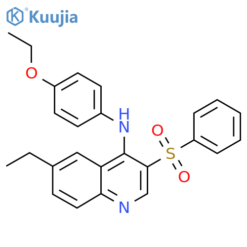 3-(benzenesulfonyl)-N-(4-ethoxyphenyl)-6-ethylquinolin-4-amine structure