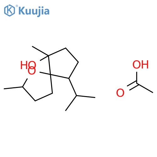 1-Oxaspiro[4.4]nonan-6-ol, 2,6-dimethyl-9-(1-methylethyl)-, acetate structure