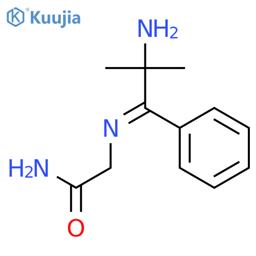 Acetamide, 2-[(2-amino-2-methyl-1-phenylpropylidene)amino]- structure