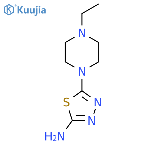 5-(4-Ethylpiperazin-1-yl)-1,3,4-thiadiazol-2-amine structure