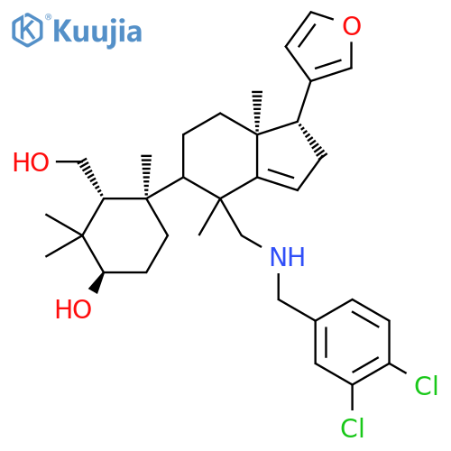 24-Nor-6,7-secochola-14,20,22-triene-3,6-diol, 7-(((3,4-dichlorophenyl)methyl)amino)-21,23-epoxy-4,4,8-trimethyl-, (3-beta,5-beta,13-alpha,17-alpha)- structure