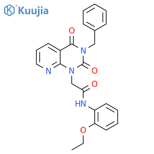 2-{3-benzyl-2,4-dioxo-1H,2H,3H,4H-pyrido2,3-dpyrimidin-1-yl}-N-(2-ethoxyphenyl)acetamide structure