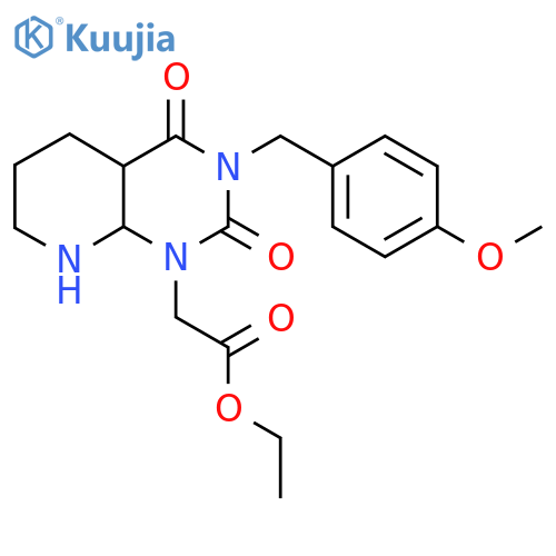 ethyl 2-{3-(4-methoxyphenyl)methyl-2,4-dioxo-1H,2H,3H,4H-pyrido2,3-dpyrimidin-1-yl}acetate structure