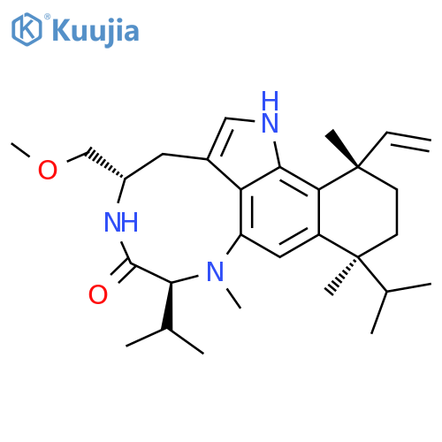 6H-Benzo[g][1,4]diazonino[7,6,5-cd]indol-6-one,13-ethenyl-1,3,4,5,7,8,10,11,12,13-decahydro-4-(methoxymethyl)-8,10,13-trimethyl-7,10-bis(1-methylethyl)-,(4S,7S,10R,13R)- (9CI) structure