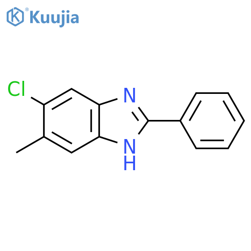 1H-Benzimidazole, 5-chloro-6-methyl-2-phenyl- structure