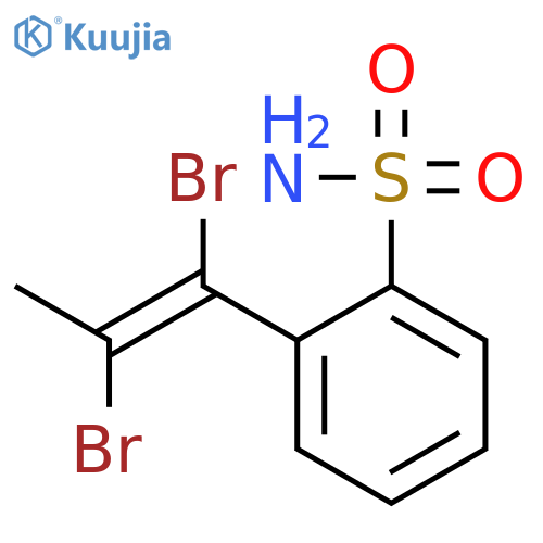 Benzenesulfonamide, 2-(1,2-dibromo-1-propenyl)- structure