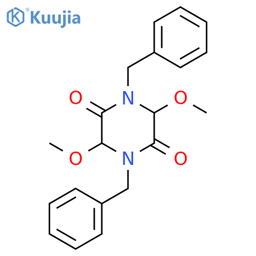 2,5-Piperazinedione, 3,6-dimethoxy-1,4-bis(phenylmethyl)- structure