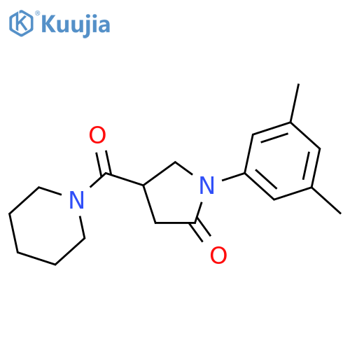 1-(3,5-Dimethyl-phenyl)-4-(piperidine-1-carbonyl)-pyrrolidin-2-one structure