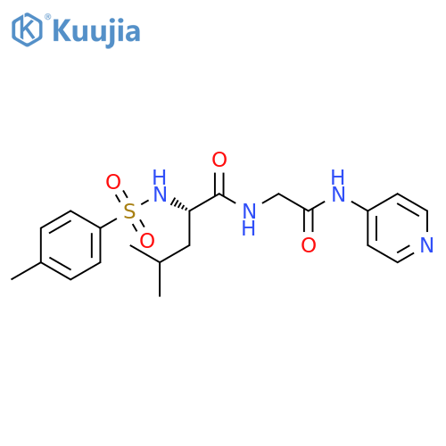 Glycinamide, N-[(4-methylphenyl)sulfonyl]-L-leucyl-N-4-pyridinyl- structure