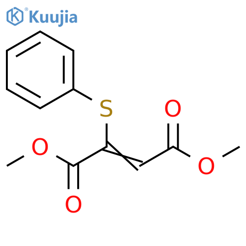 2-Butenedioic acid, 2-(phenylthio)-, dimethyl ester structure