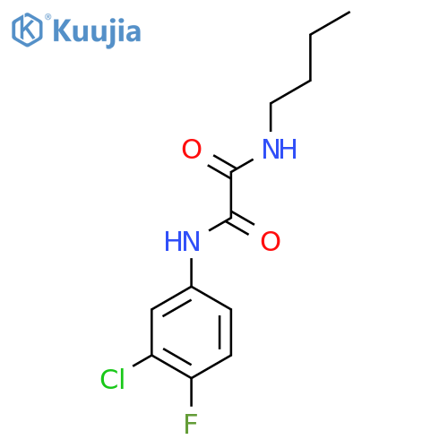 N-butyl-N'-(3-chloro-4-fluorophenyl)ethanediamide structure