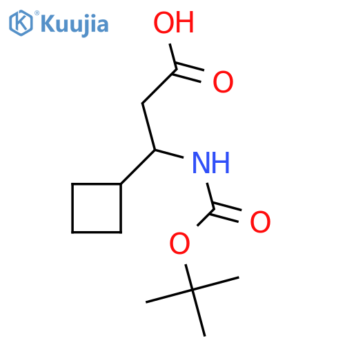 3-TERT-BUTOXYCARBONYLAMINO-3-CYCLOBUTYL-PROPIONIC ACID structure