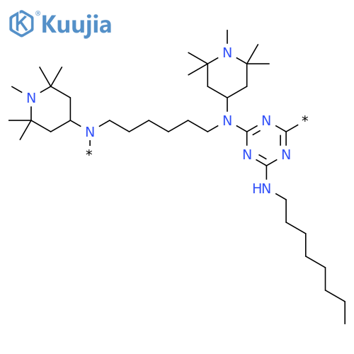 POLY[[6-(OCTYLAMINO)-1,3,5-TRIAZINE-2,4-DIYL][(1,2,2,6,6-PENTAMETHYL-4-PIPERIDINYL)IMINO]-1,6-HEXANEDIYL[(1,2,2,6,6-PENTAMETHYL-4-PIPERIDINYL)IMINO]] structure