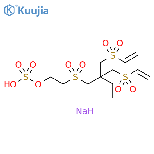 Ethanol, 2-[[2,2-bis[(ethenylsulfonyl)methyl]butyl]sulfonyl]-, 1-(hydrogen sulfate), sodium salt (1:1) structure