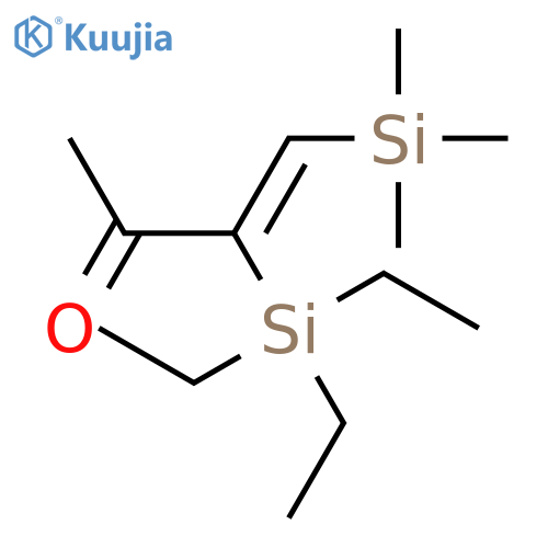 3-Buten-2-one, 3-(triethylsilyl)-4-(trimethylsilyl)-, (E)- structure