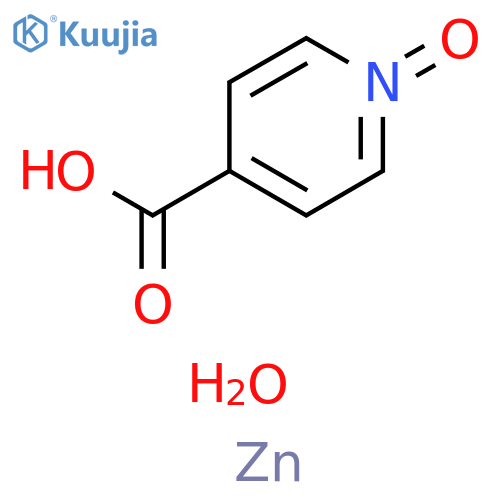 4-Pyridinecarboxylic acid, 1-oxide, zinc salt, hydrate (2:1:6) structure