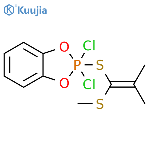 1,3,2-Benzodioxaphosphole, 2,2-dichloro-2,2-dihydro-2-[[2-methyl-1-(methylthio)-1-propenyl]thio]- (9CI) structure