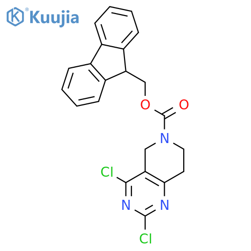 (9H-Fluoren-9-yl)methyl 2,4-dichloro-7,8-dihydropyrido-4,3-dpyrimidine-6(5H)-carboxylate structure
