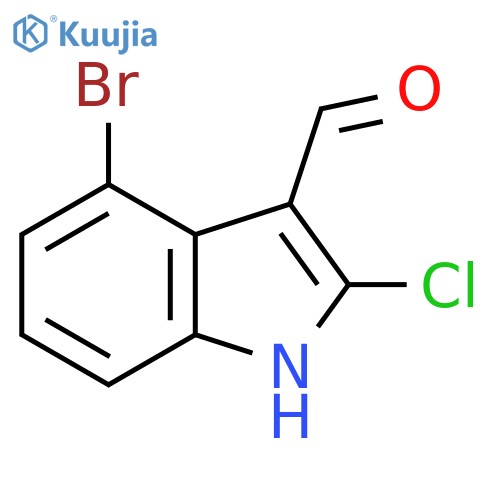 4-bromo-2-chloro-1H-indole-3-carbaldehyde structure
