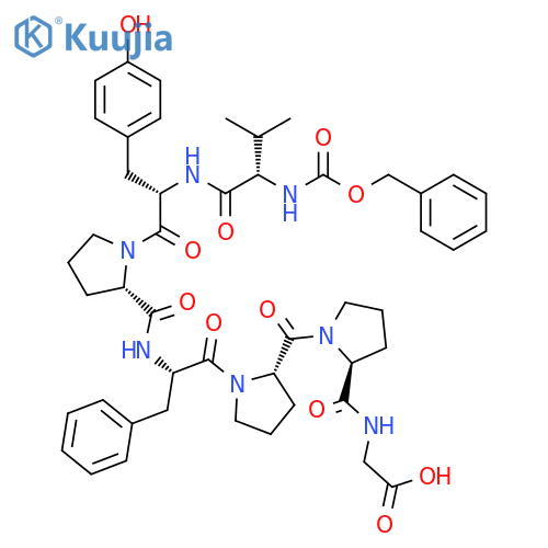 Glycine, N-[1-[1-[N-[1-[N-[N-[(phenylmethoxy)carbonyl]-L-valyl]-L-tyrosyl]-L-prolyl]-L-phenylalanyl]-L-prolyl]-L-prolyl]- (9CI) structure