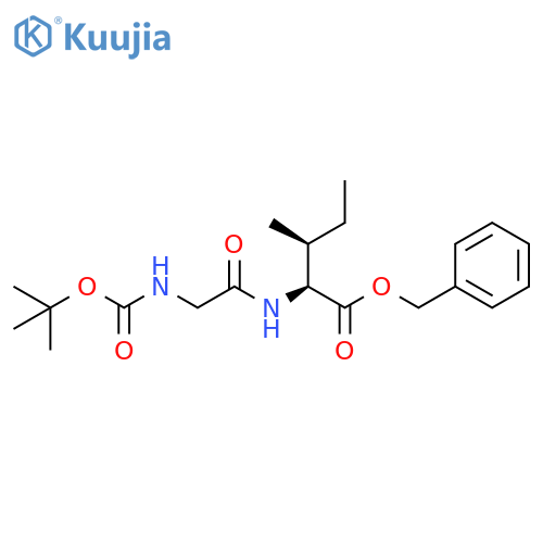 L-Isoleucine, N-[(1,1-dimethylethoxy)carbonyl]glycyl-, phenylmethyl ester (9CI) structure