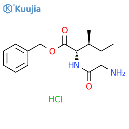 L-Isoleucine, N-glycyl-, phenylmethyl ester, monohydrochloride (9CI) structure