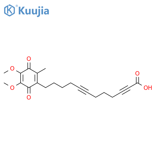 2,7-Dodecadiynoic acid, 12-(4,5-dimethoxy-2-methyl-3,6-dioxo-1,4-cyclohexadien-1-yl)- structure