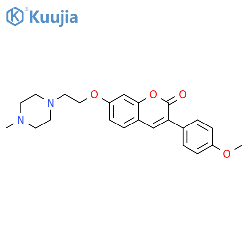 3-(4-methoxyphenyl)-7-2-(4-methylpiperazin-1-yl)ethoxy-2H-chromen-2-one structure