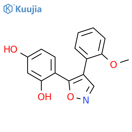 4-4-(2-methoxyphenyl)-1,2-oxazol-5-ylbenzene-1,3-diol structure