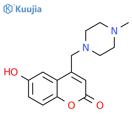6-hydroxy-4-(4-methylpiperazin-1-yl)methyl-2H-chromen-2-one structure