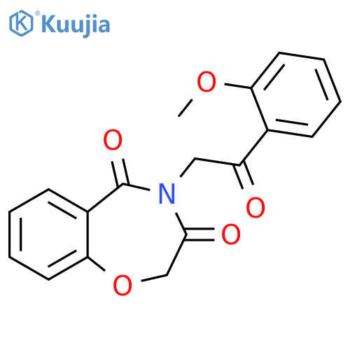 4-2-(2-methoxyphenyl)-2-oxoethyl-2,3,4,5-tetrahydro-1,4-benzoxazepine-3,5-dione structure