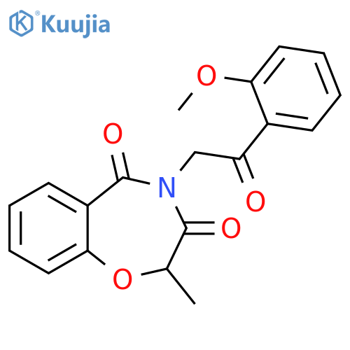 4-2-(2-methoxyphenyl)-2-oxoethyl-2-methyl-2,3,4,5-tetrahydro-1,4-benzoxazepine-3,5-dione structure