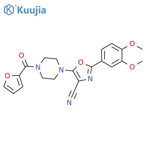 2-(3,4-dimethoxyphenyl)-5-4-(furan-2-carbonyl)piperazin-1-yl-1,3-oxazole-4-carbonitrile structure
