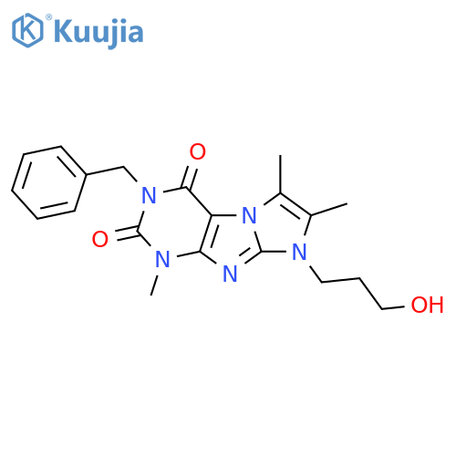 3-benzyl-8-(3-hydroxypropyl)-1,6,7-trimethyl-1H,2H,3H,4H,8H-imidazo1,2-gpurine-2,4-dione structure