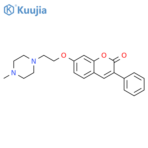 7-2-(4-methylpiperazin-1-yl)ethoxy-3-phenyl-2H-chromen-2-one structure