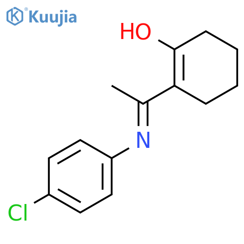 1-Cyclohexen-1-ol, 2-[1-[(4-chlorophenyl)imino]ethyl]- structure