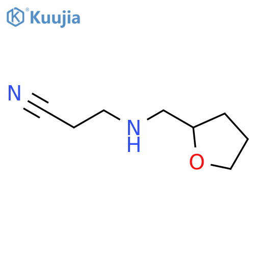 3-(tetrahydrofuran-2-ylmethyl)aminopropanenitrile structure