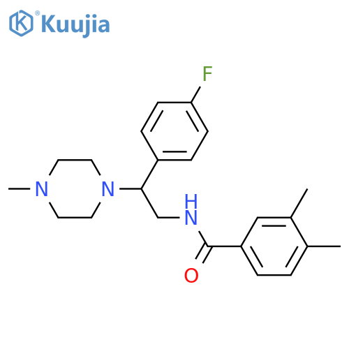 N-2-(4-fluorophenyl)-2-(4-methylpiperazin-1-yl)ethyl-3,4-dimethylbenzamide structure