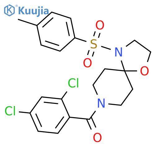 8-(2,4-dichlorobenzoyl)-4-(4-methylbenzenesulfonyl)-1-oxa-4,8-diazaspiro4.5decane structure