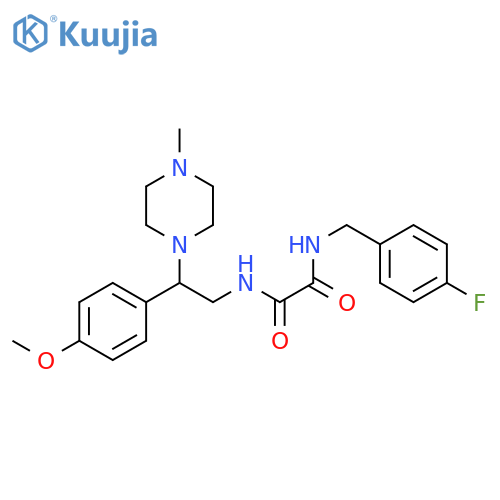 N'-(4-fluorophenyl)methyl-N-2-(4-methoxyphenyl)-2-(4-methylpiperazin-1-yl)ethylethanediamide structure