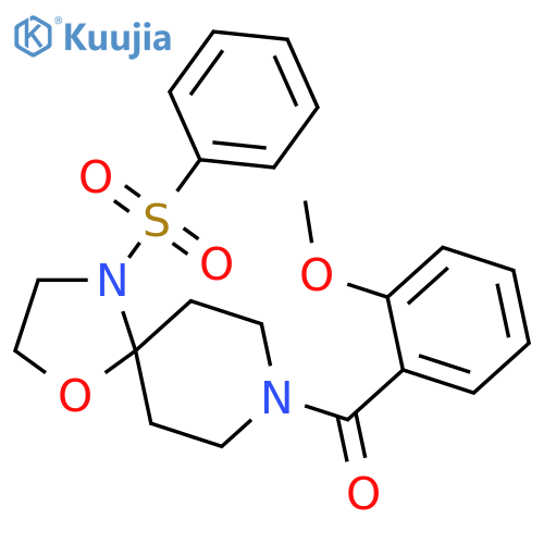 4-(benzenesulfonyl)-8-(2-methoxybenzoyl)-1-oxa-4,8-diazaspiro4.5decane structure