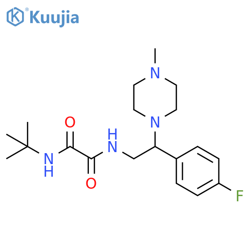 N-tert-butyl-N'-2-(4-fluorophenyl)-2-(4-methylpiperazin-1-yl)ethylethanediamide structure